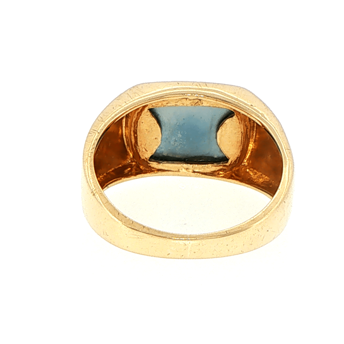 9ct Yellow Gold Striped Onyx Signet Ring - Mega Cash Sydney