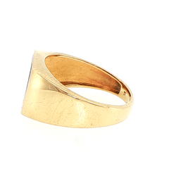 9ct Yellow Gold Striped Onyx Signet Ring - Mega Cash Sydney