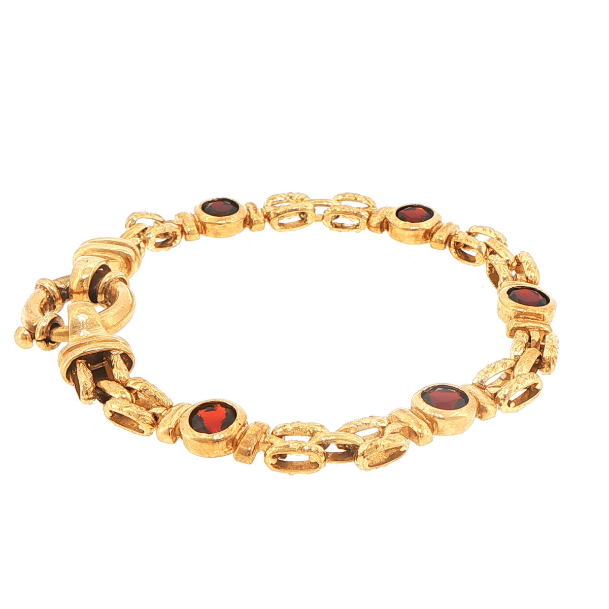 9ct Yellow Gold Textured Link Chain Bracelet - Mega Cash Sydney