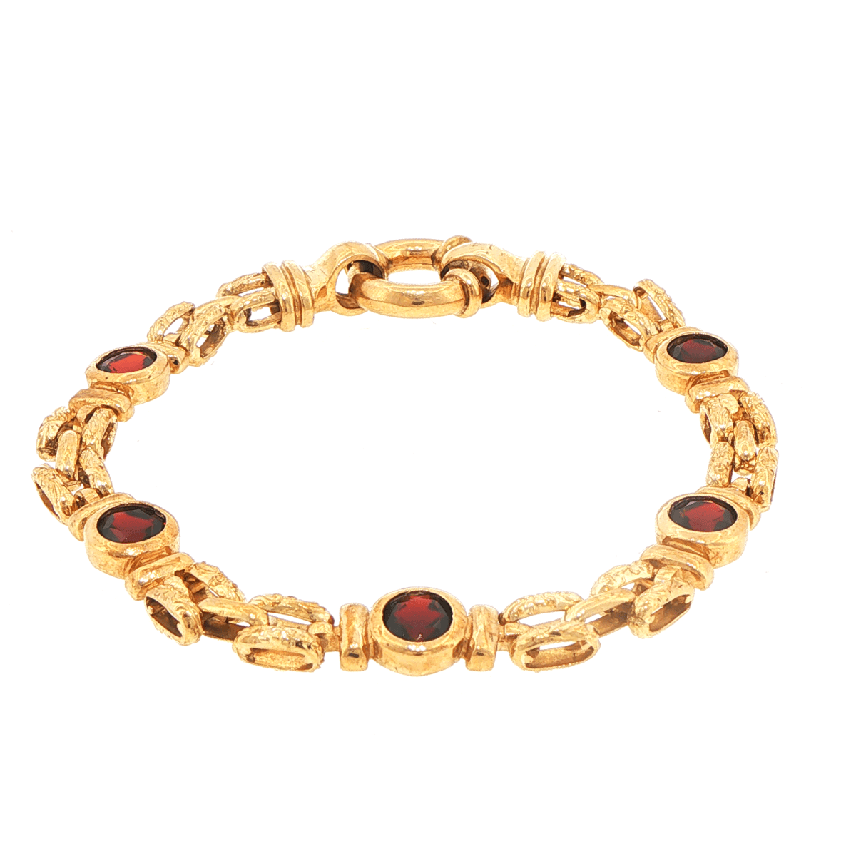 9ct Yellow Gold Textured Link Chain Bracelet - Mega Cash Sydney