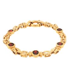 9ct Yellow Gold Textured Link Chain Bracelet - Mega Cash Sydney