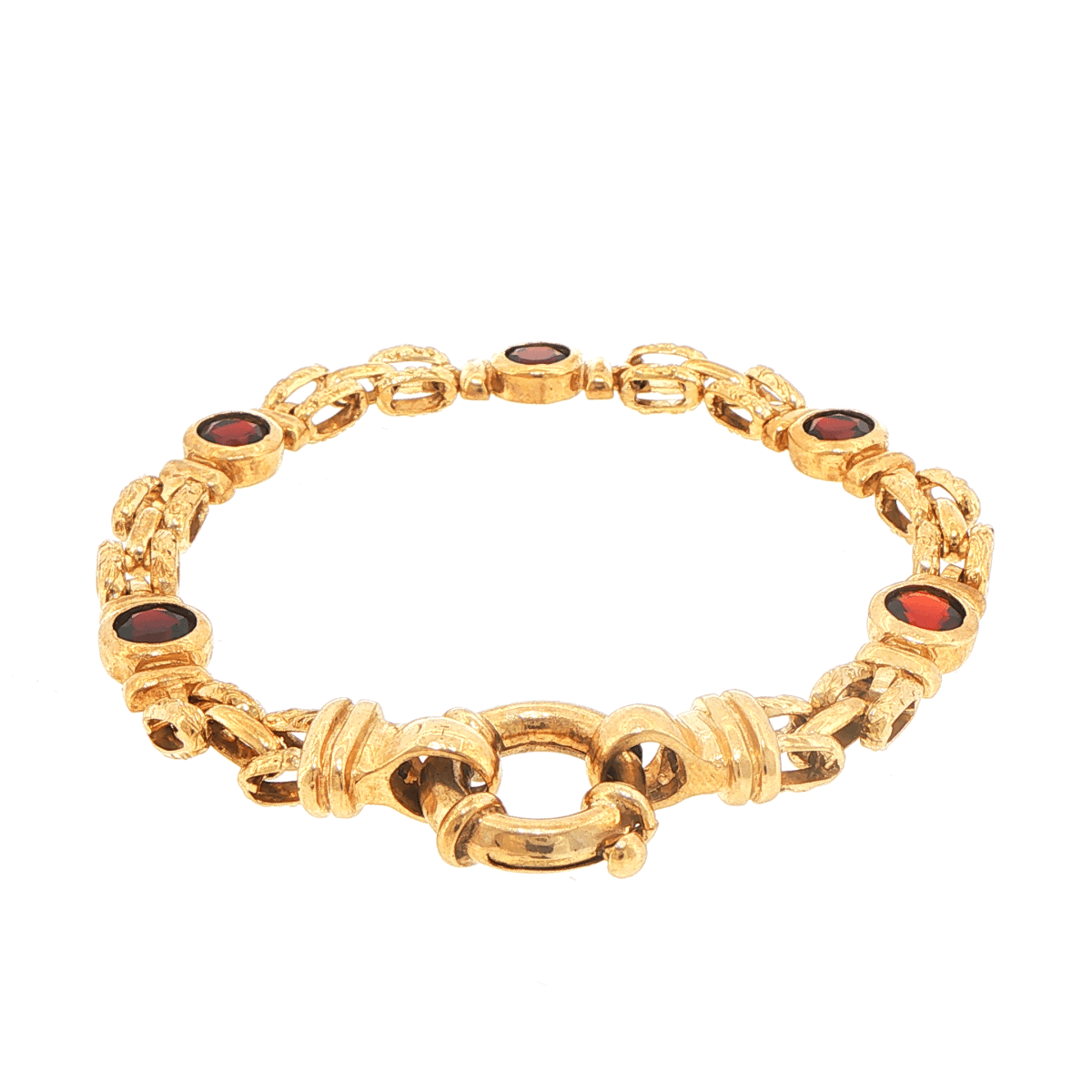 9ct Yellow Gold Textured Link Chain Bracelet - Mega Cash Sydney