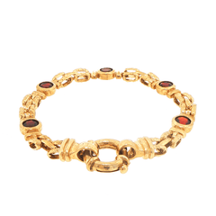 9ct Yellow Gold Textured Link Chain Bracelet - Mega Cash Sydney