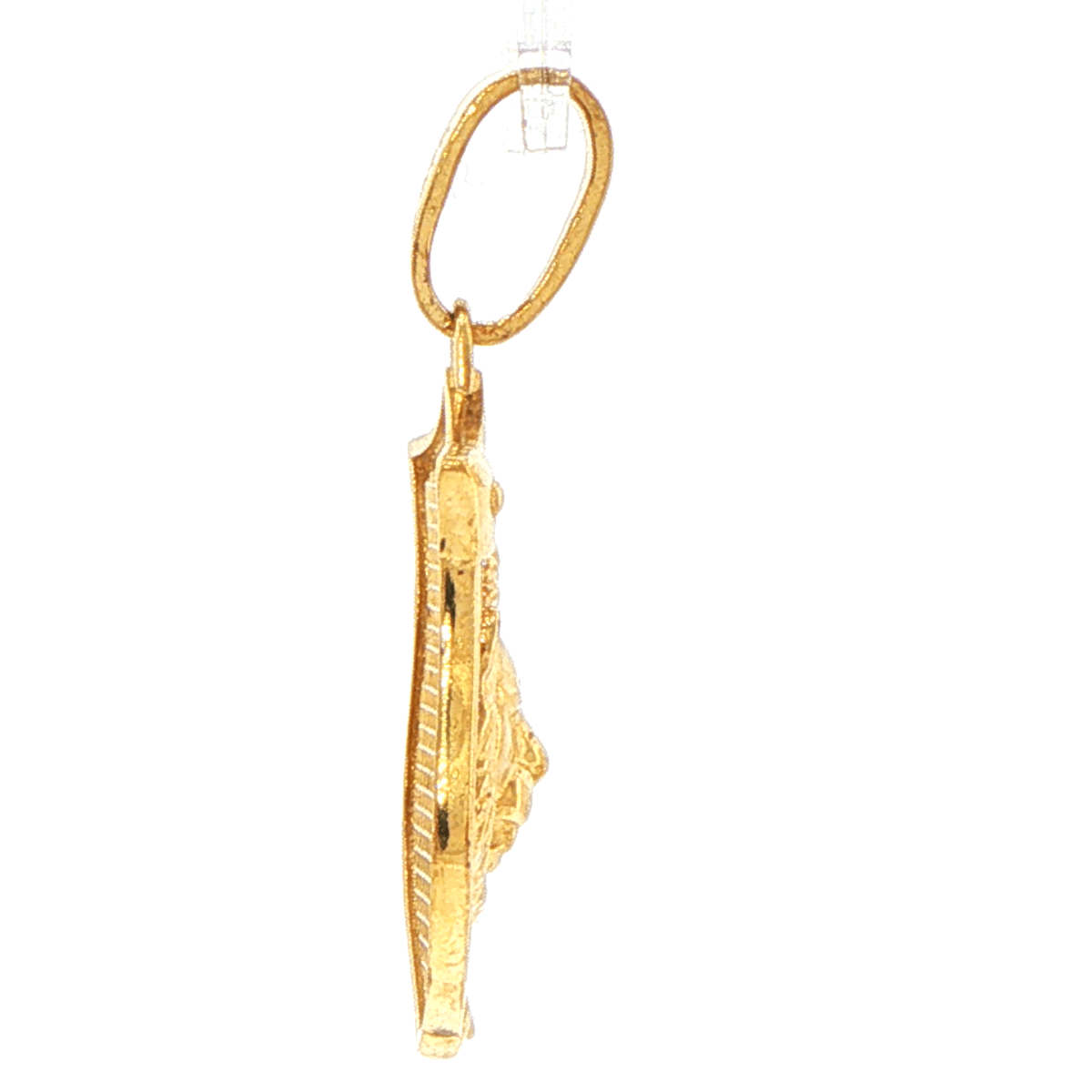 9ct Yellow Gold Textured Lion Shield Pendant - Mega Cash Sydney