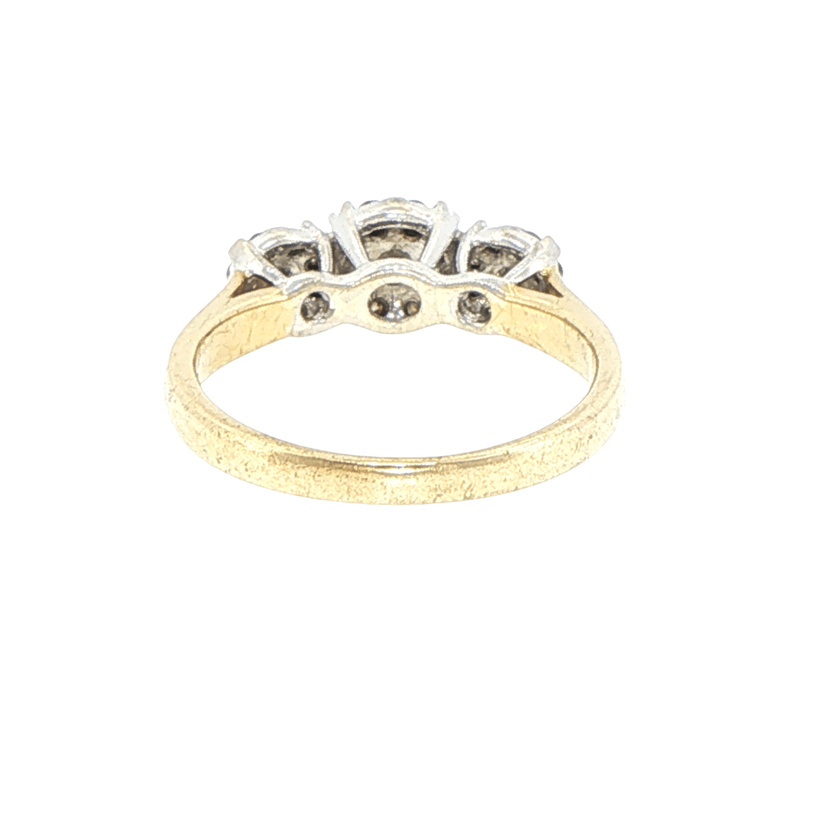 9ct Yellow Gold Three-Cluster Diamond Ring - Mega Cash Sydney