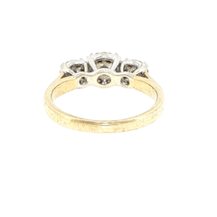 9ct Yellow Gold Three-Cluster Diamond Ring - Mega Cash Sydney