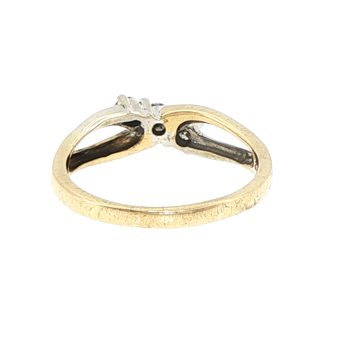 9ct Yellow Gold Three-Stone Diamond Bypass Ring - Mega Cash Sydney