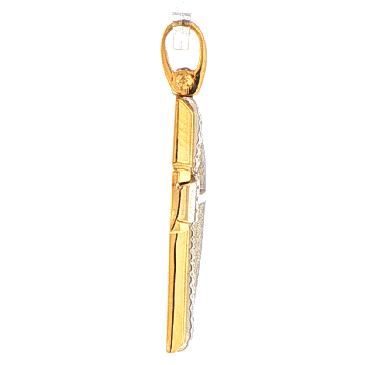 9ct Yellow Gold Two-Tone Cross Pendant - Mega Cash Sydney