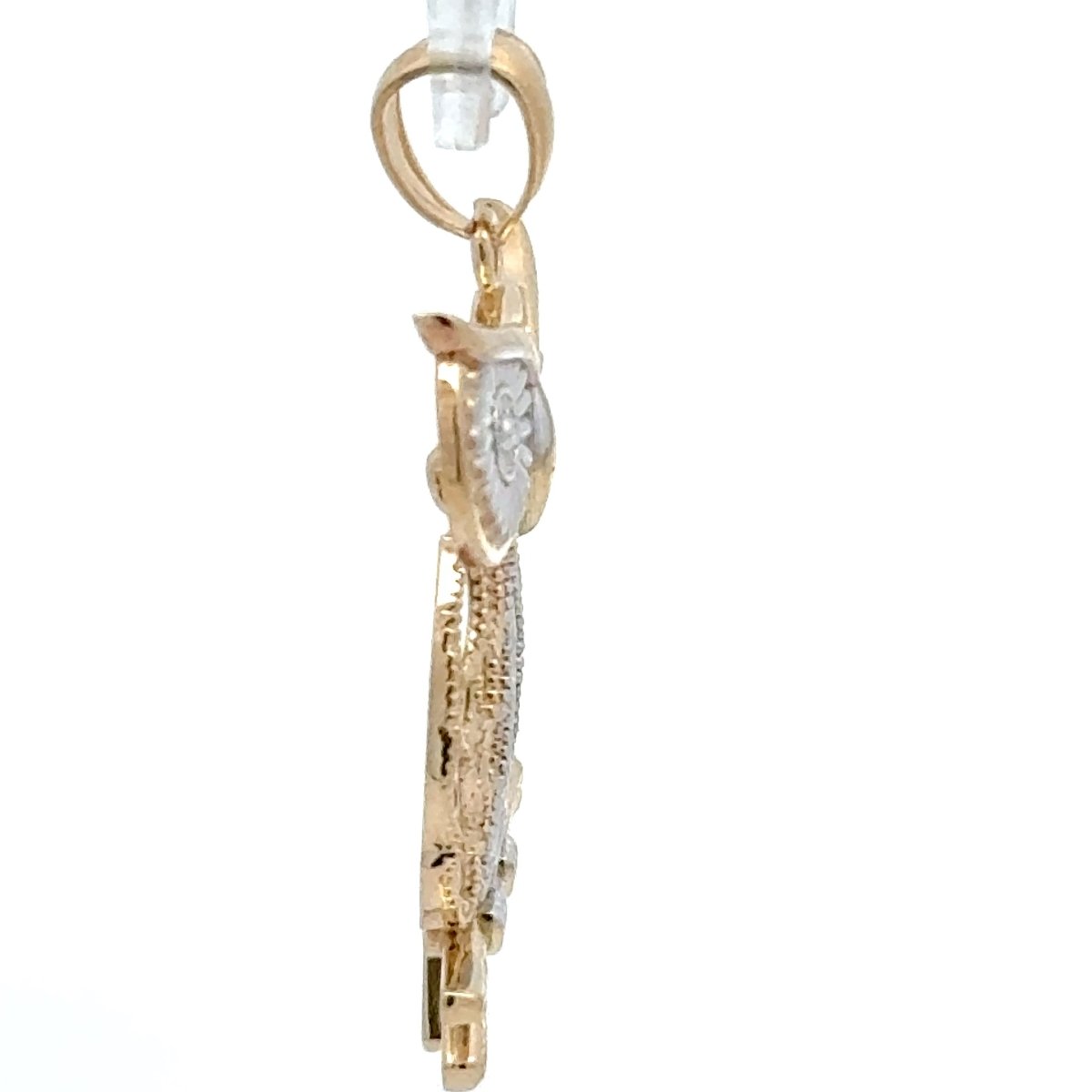 9ct Yellow Gold Two-Tone Filigree Owl Pendant - Mega Cash Sydney