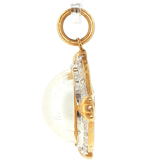 9ct Yellow Gold Vintage-Inspired Halo Pendant - Mega Cash Sydney