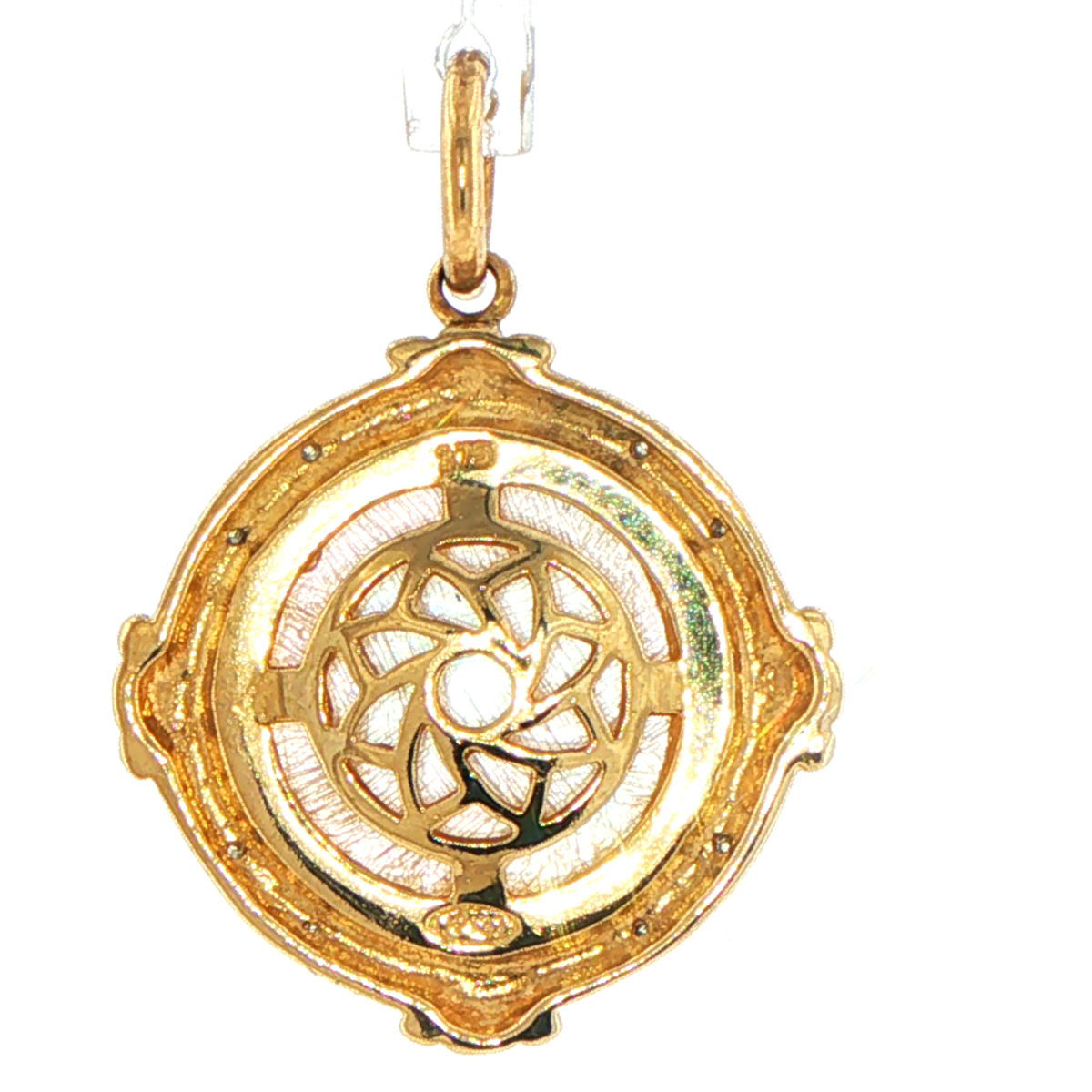 9ct Yellow Gold Vintage-Inspired Halo Pendant - Mega Cash Sydney