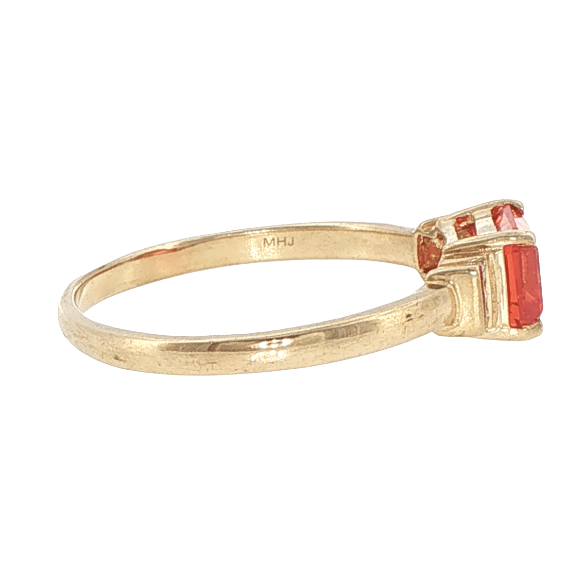 9ct Yellow Gold Vivid Orange Sapphire Multi-Stone Ring - Mega Cash Sydney
