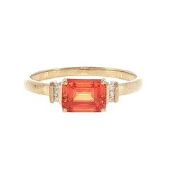 9ct Yellow Gold Vivid Orange Sapphire Multi-Stone Ring - Mega Cash Sydney