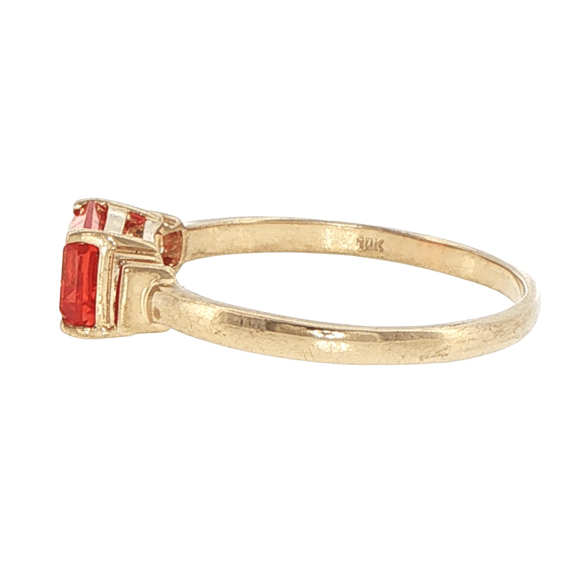 9ct Yellow Gold Vivid Orange Sapphire Multi-Stone Ring - Mega Cash Sydney