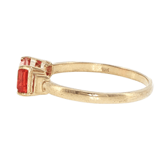 9ct Yellow Gold Vivid Orange Sapphire Multi-Stone Ring - Mega Cash Sydney