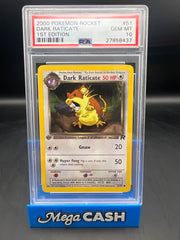 PSA 10 1ST ED DARK RATICATE 51/82