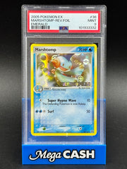 PSA 9 Marshtomp Reverse Holo - EX Emerald - 36/106