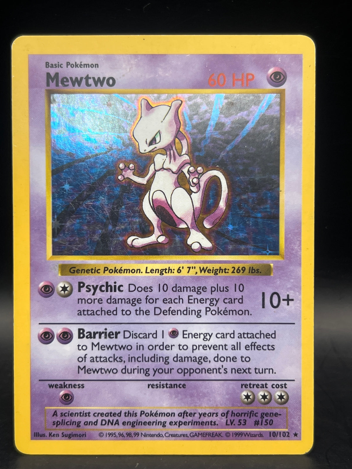 Mewtwo 10/102 Holo Shadowless Base Set