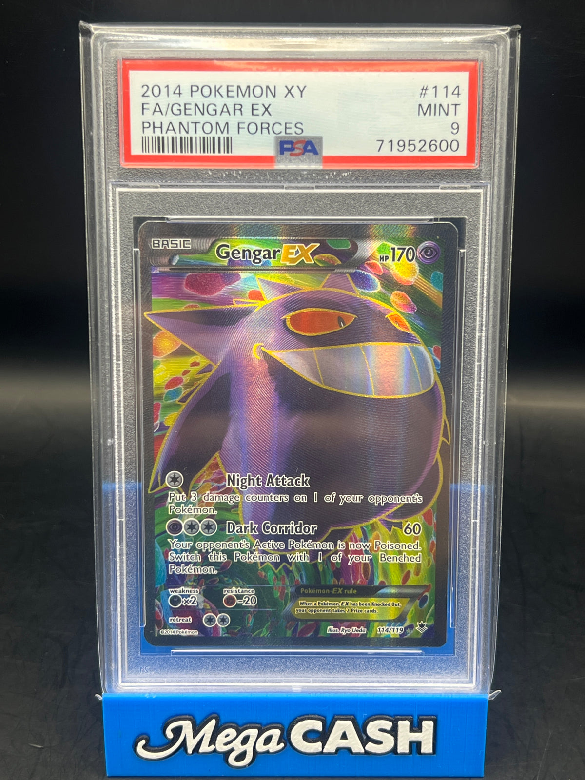 PSA 9 Gengar EX 114/119 XY Phantom Forces