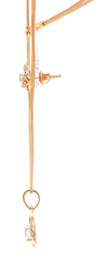 18ct Rose Gold Diamond Leaf Halo Necklace and Earring Set