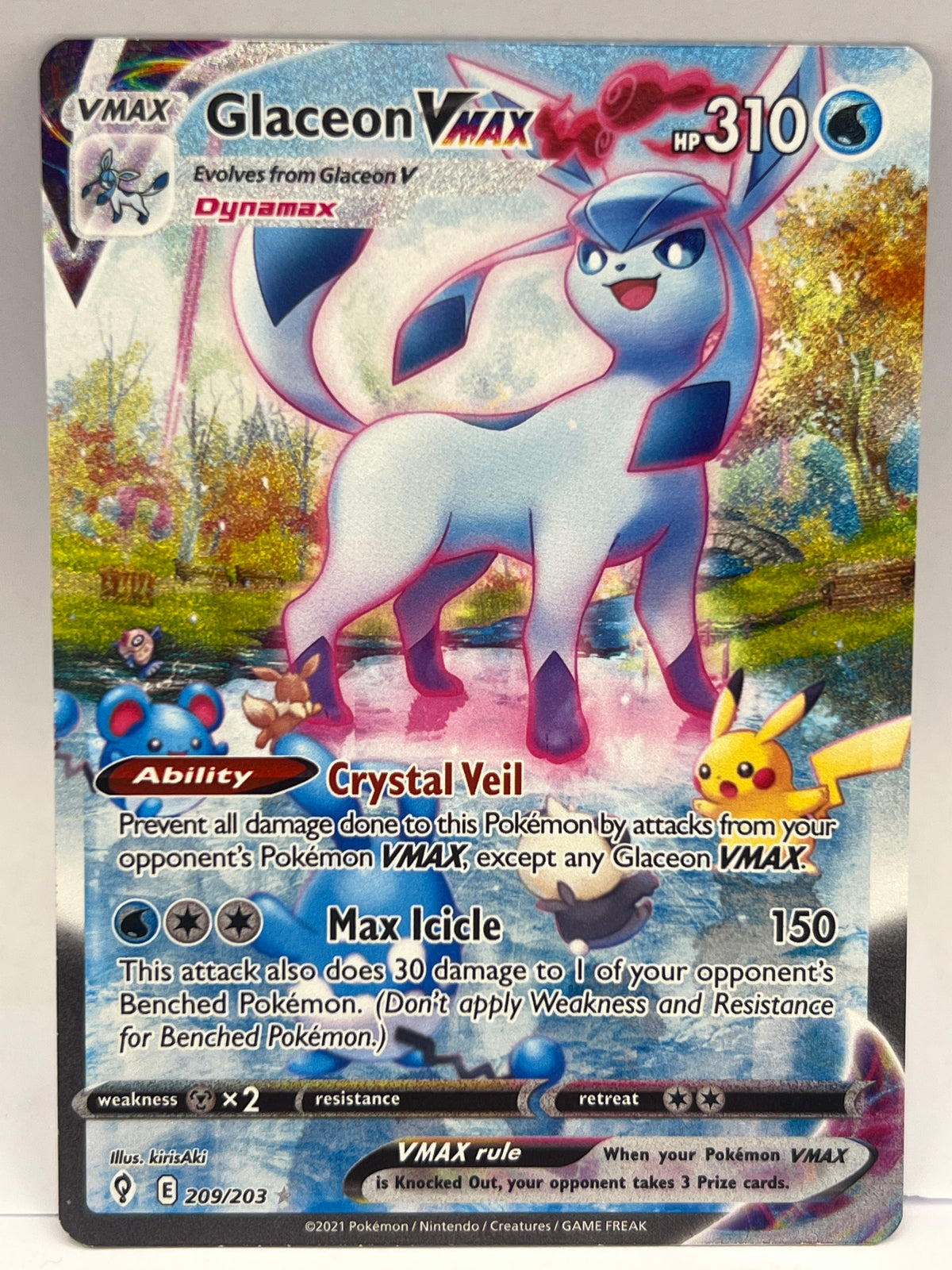 Pokémon - Glaceon Vmax 209/203 Evolving Skies