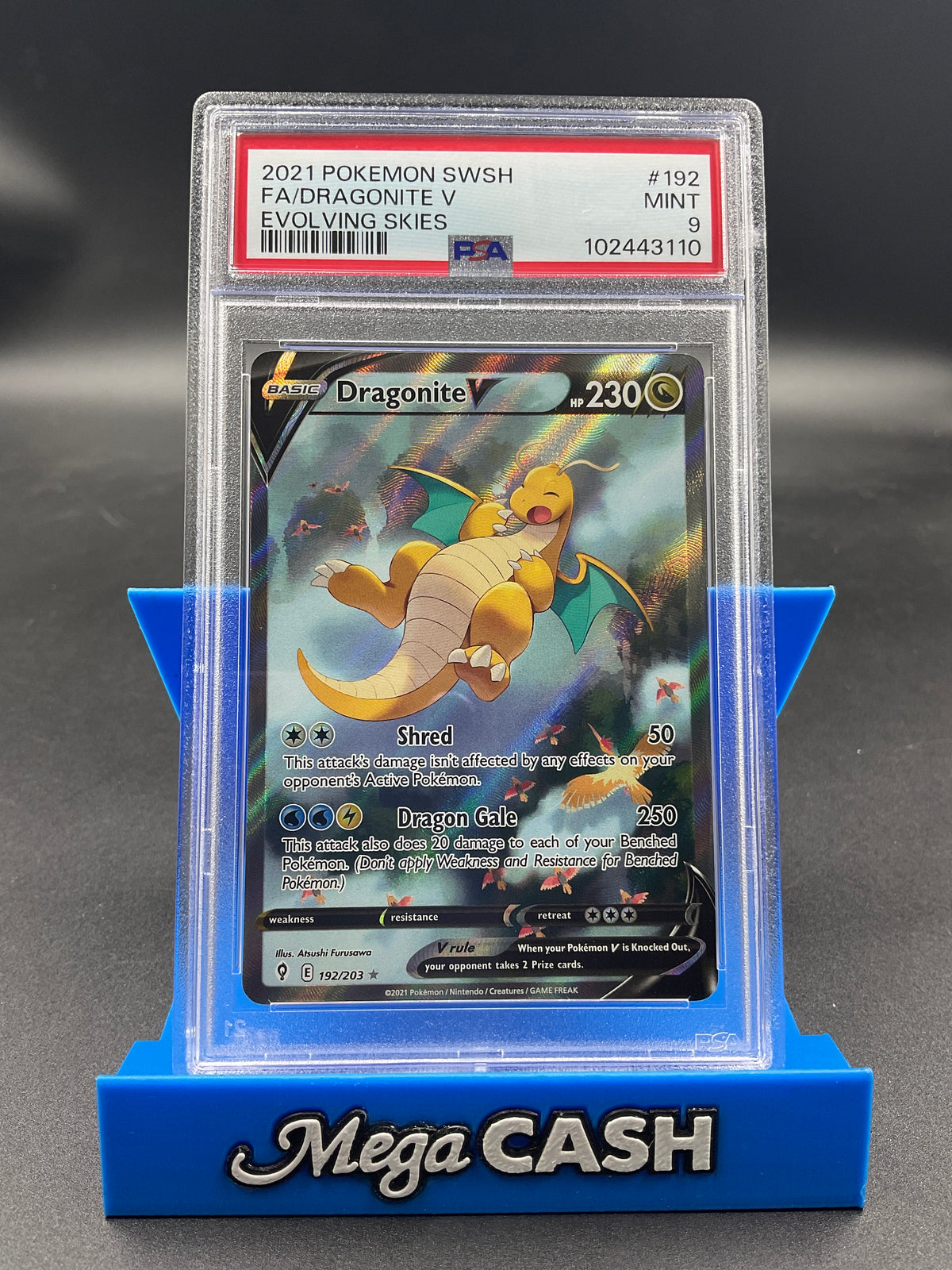 PSA 9 Dragonite V 192/203 Evolving Skies