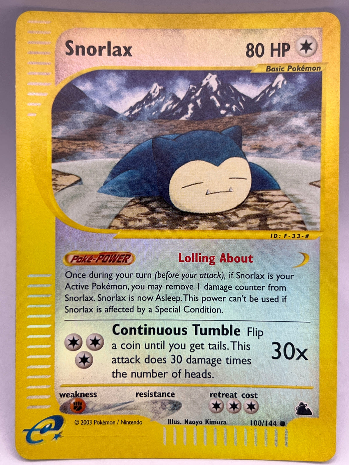 Pokémon - Snorlax 100/144 Rev Holo  Skyridge