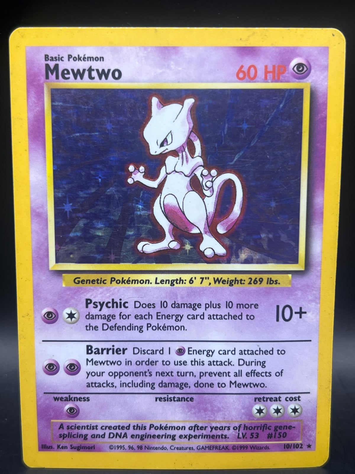 Mewtwo Holo 10/102 Base Set Unlimited