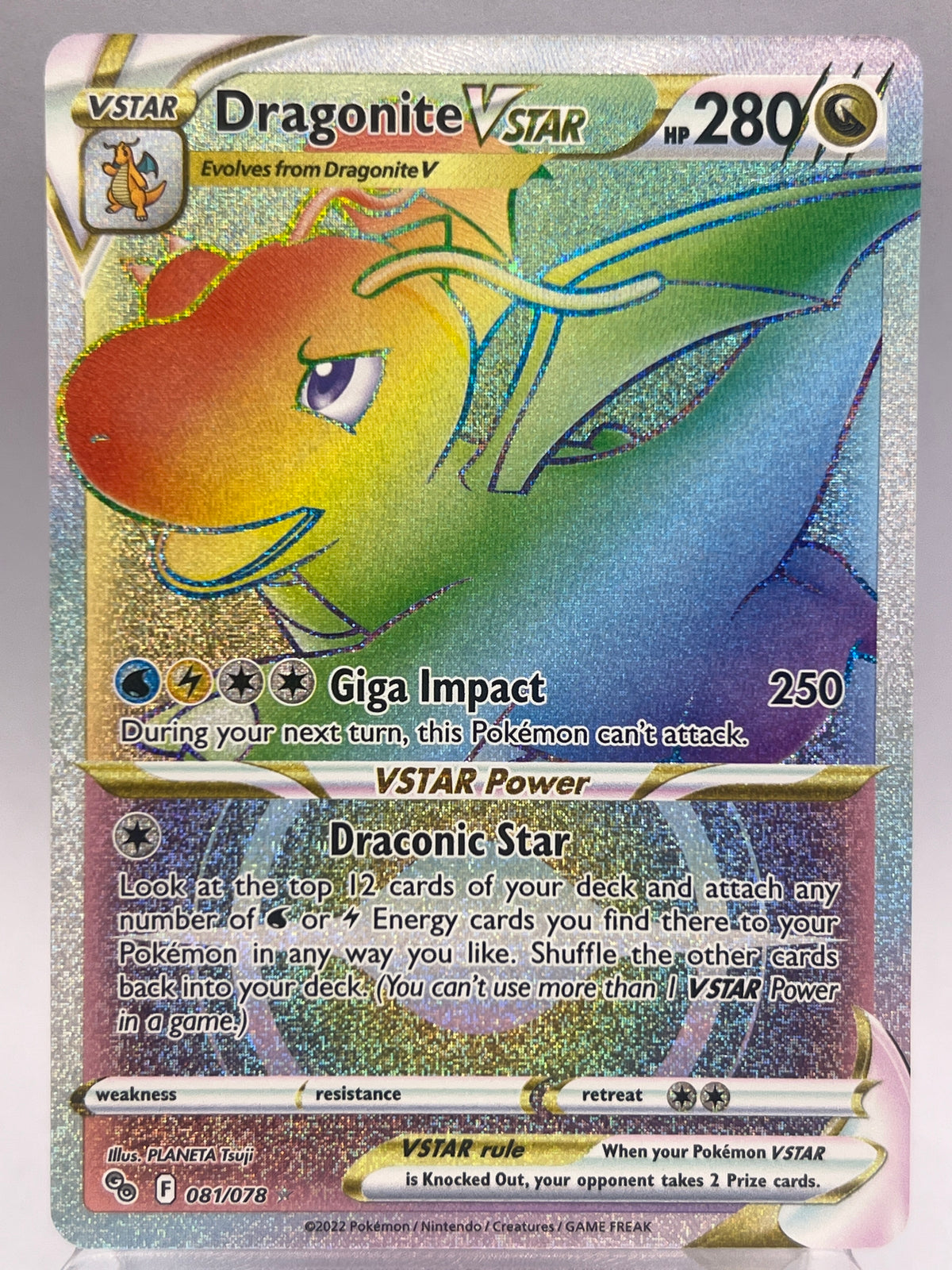 Pokémon - Dragonite Vstar 081/078 Pokemon Go