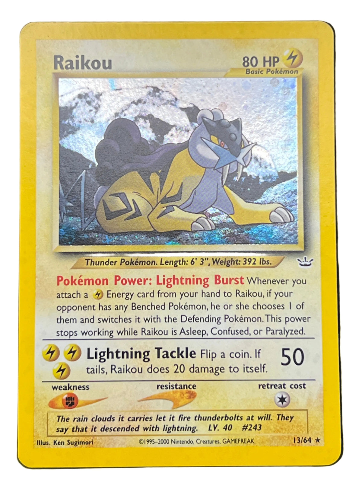 Pokémon - Raikou Holo 13/64 Neo Revelation