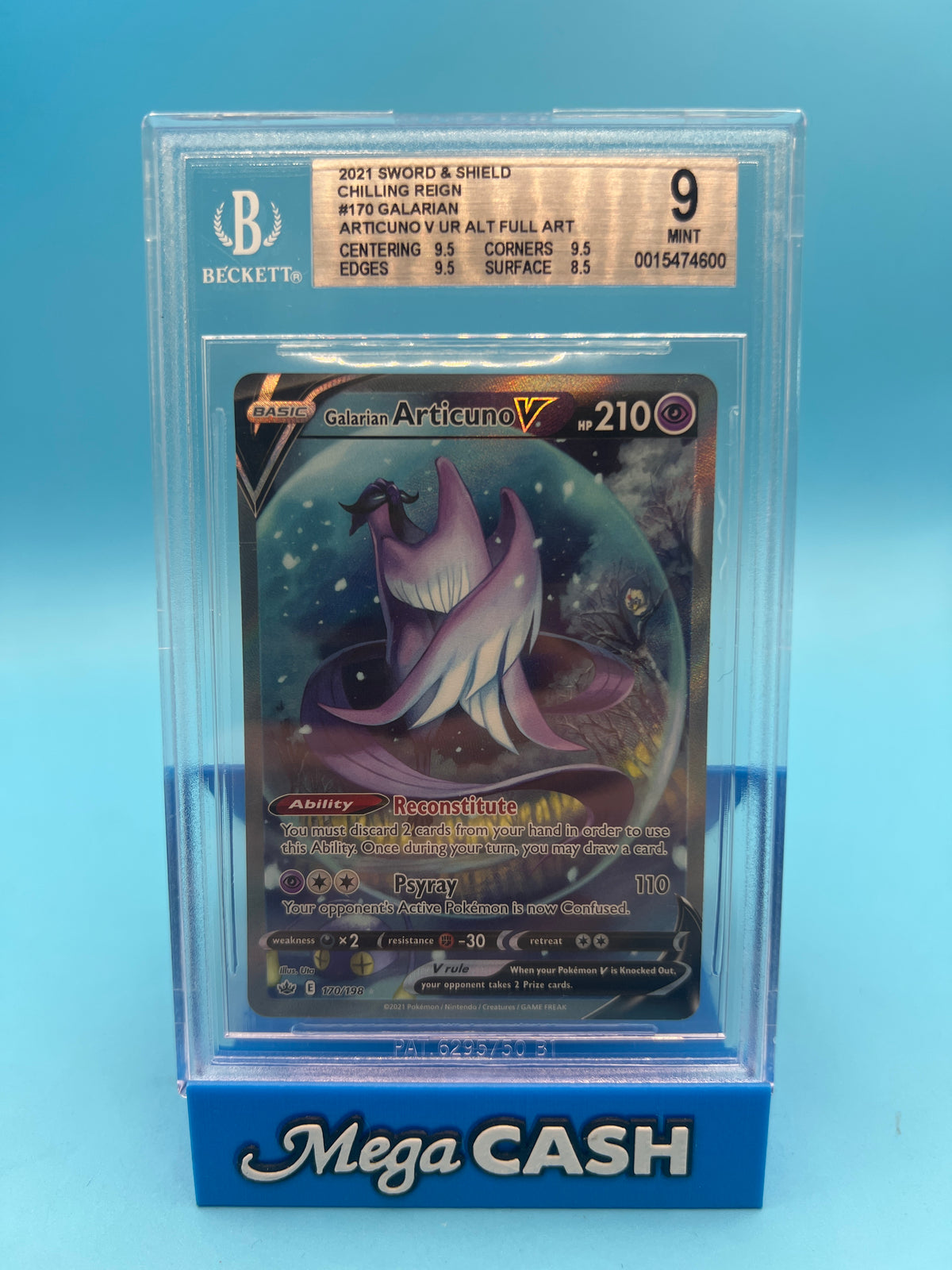 BGS 9 GALARIAN ARTICUNO V 170/198 CHILLING REIGN