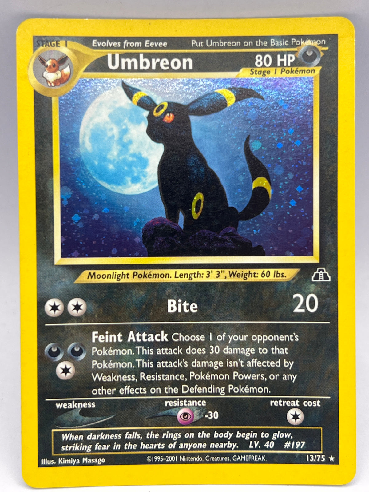 Pokémon- Umbreon 13/75 Holo Neo Discovery