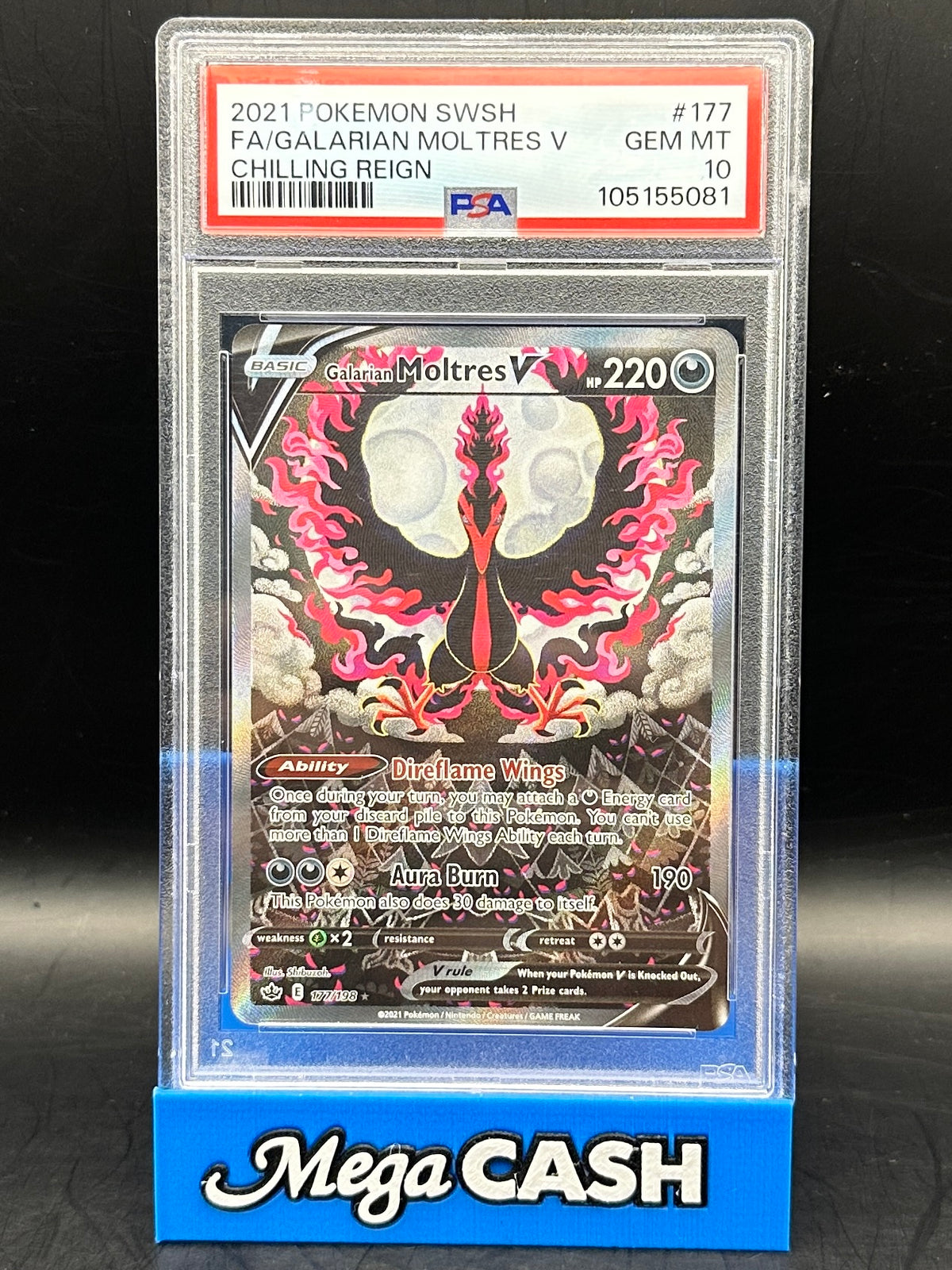 PSA 10 Galatian Moltres V - Chilling Reign - 177/198