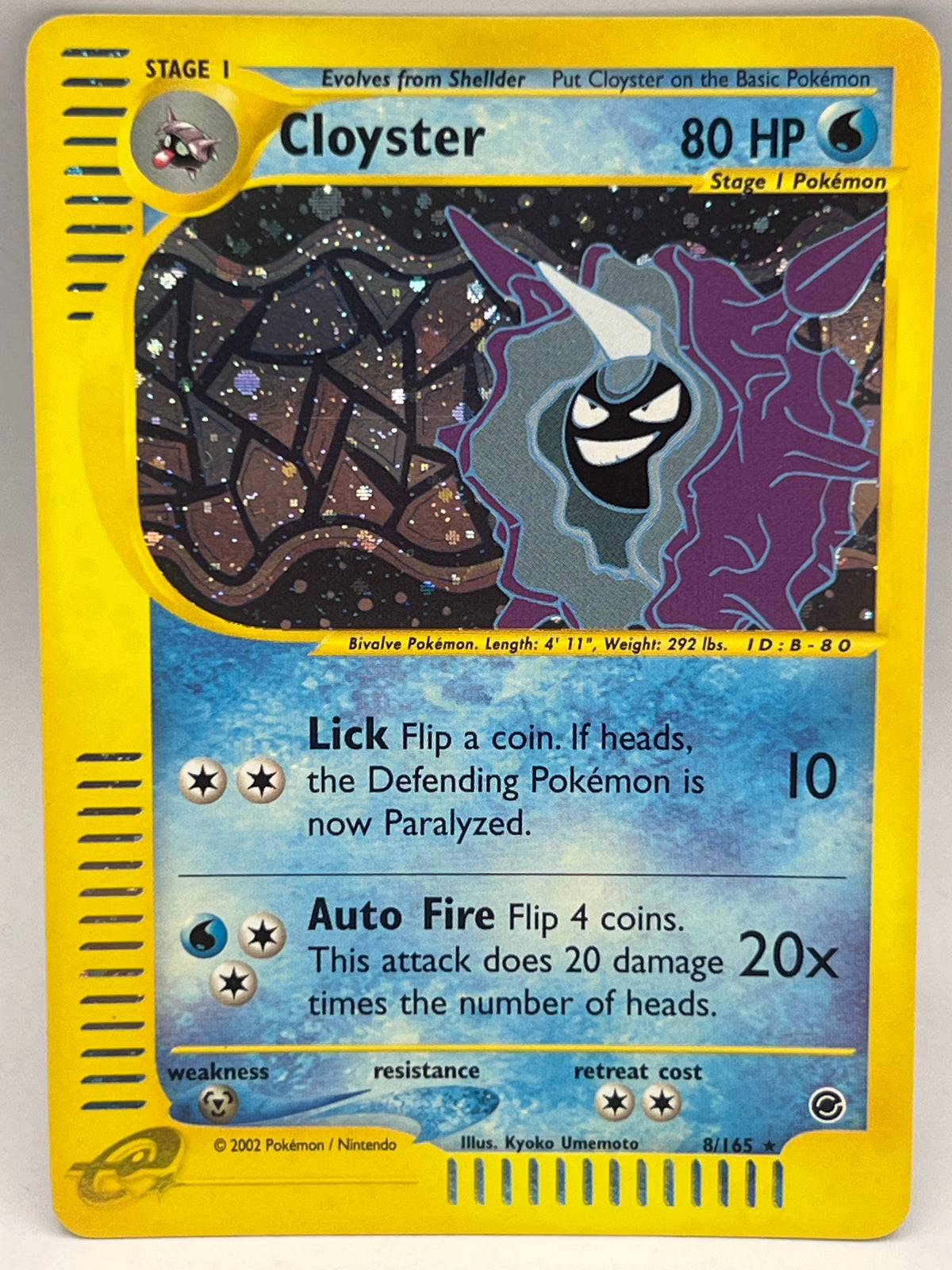 Pokémon - Cloyster 8/165 Holo Expedition