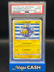 PSA 10 Yokohama's Pikachu 280/SM-P 2018 Promo Pokemon Center Japanese