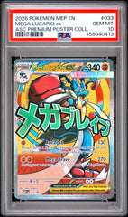 Pokémon - PSA 10 Mega Lucario Ex MEP 033