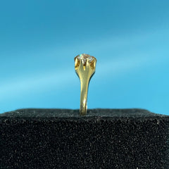 Ladies 14ct Solid Gold CZ Ring Size P/ 16-56