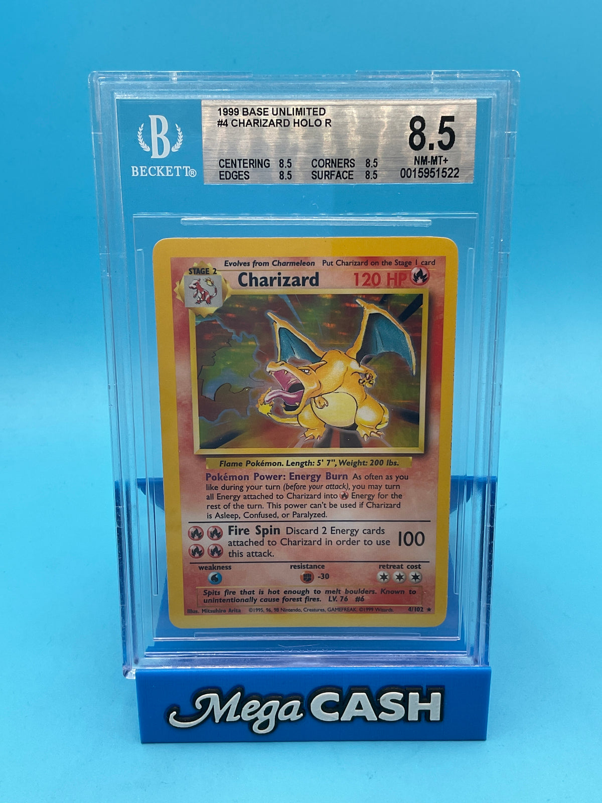 BGS 8.5 CHARIZARD HOLO 4/102