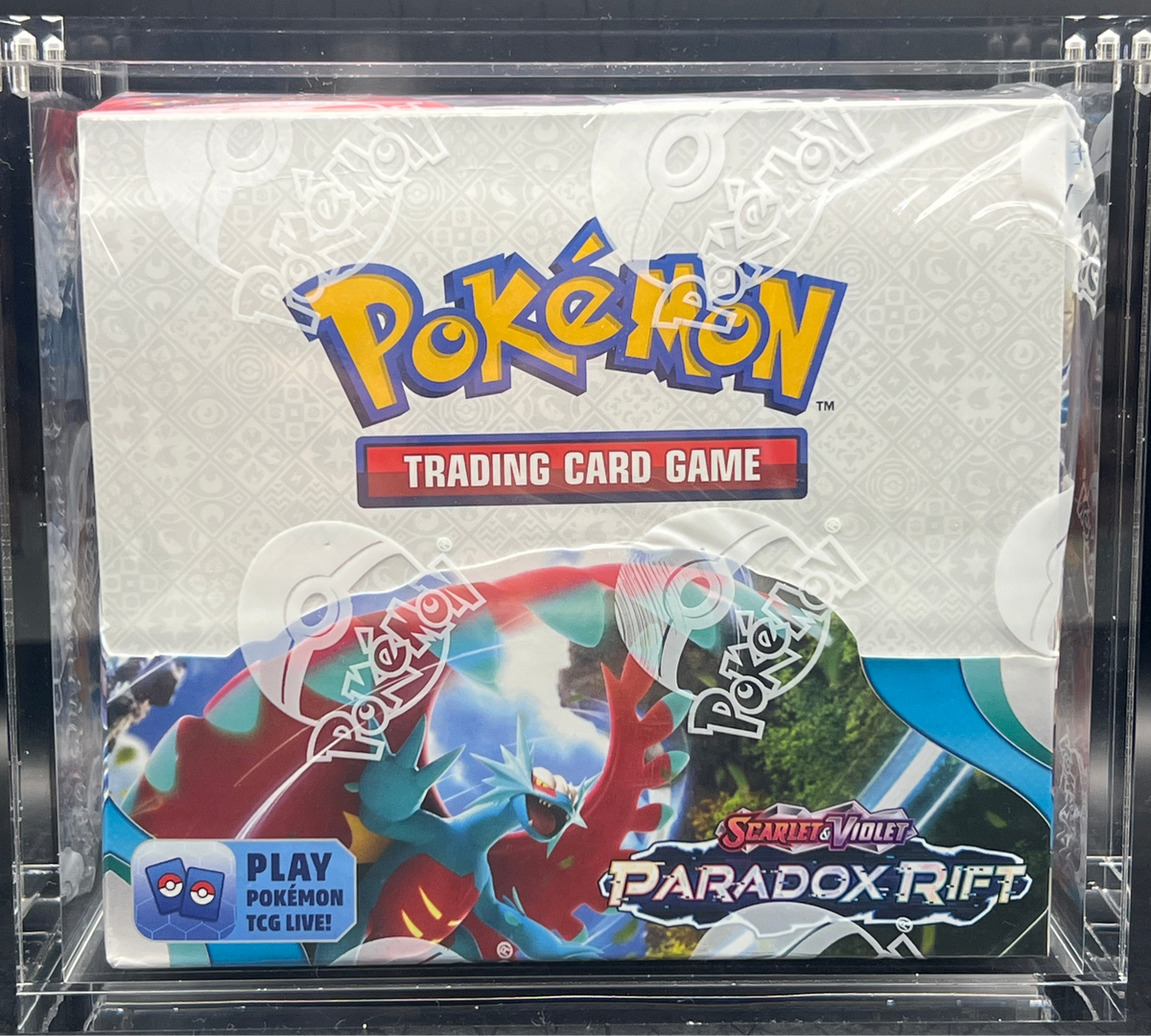 Scarlet & Violet Paradox Rift booster box with acrylic case
