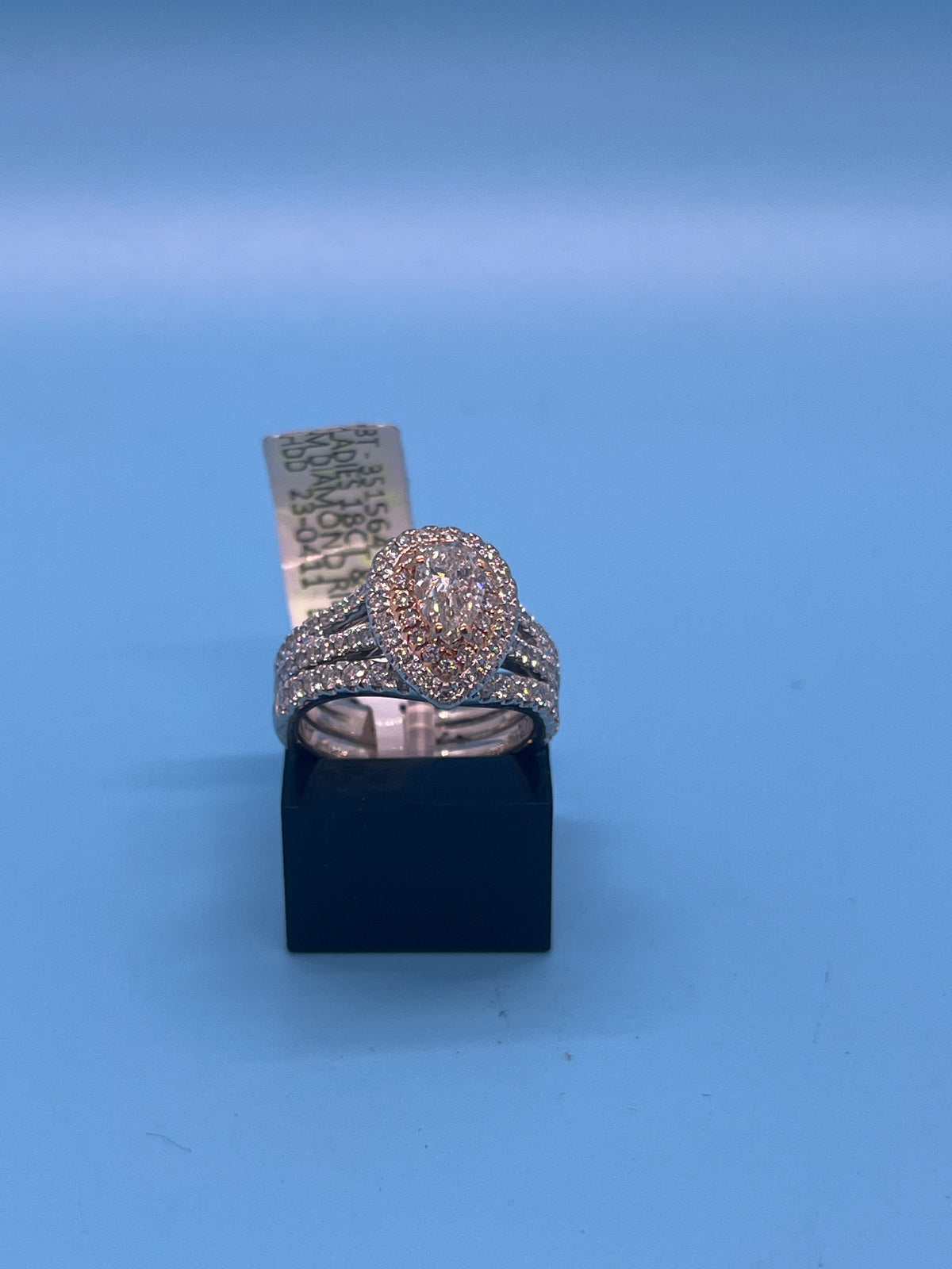 Platinum and Rose Gold Ring Set