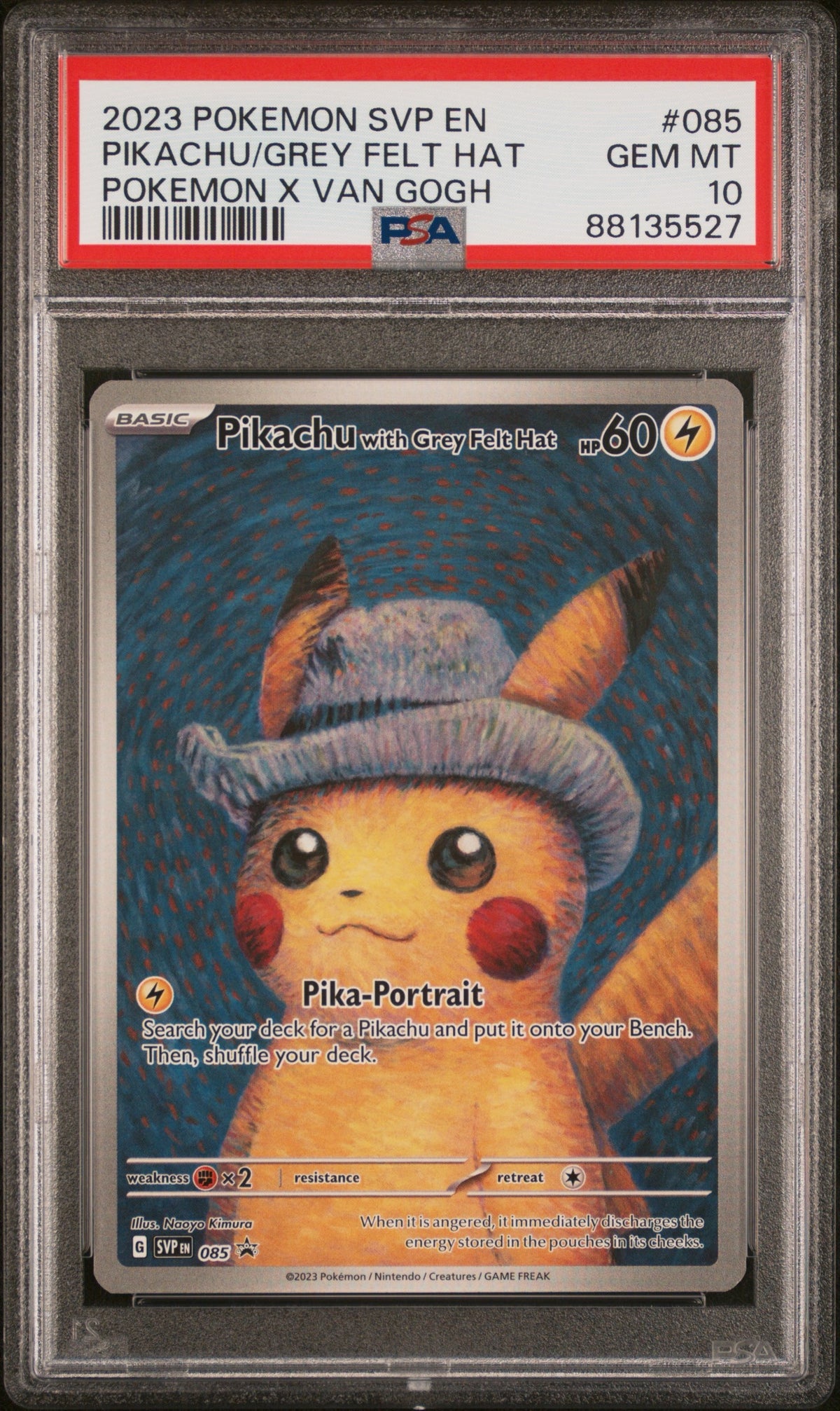 Pokémon - PSA 10 Pikachu with Grey Felt Hat SVP 085