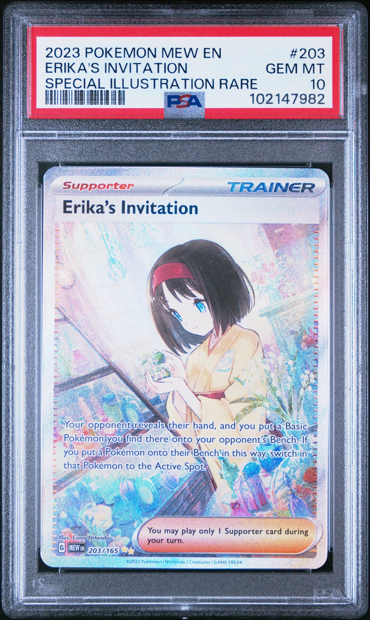 Pokémon - PSA 10 Erika’s Invitation 203/165