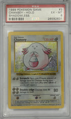 Pokemon PSA 6 Chansey 3/102 Shadowless Holo *Cracked Case*