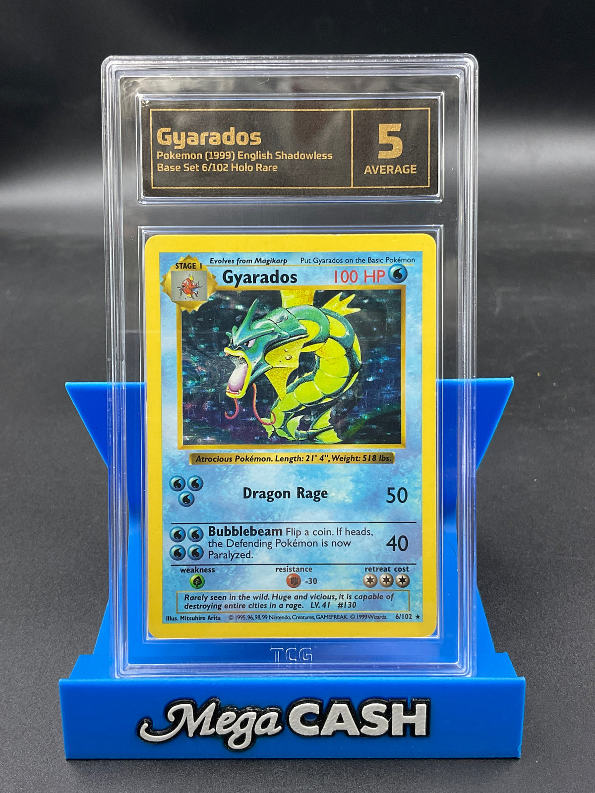 TCG 5 Gyarados 6/102 Holo Shadowless Bast Set