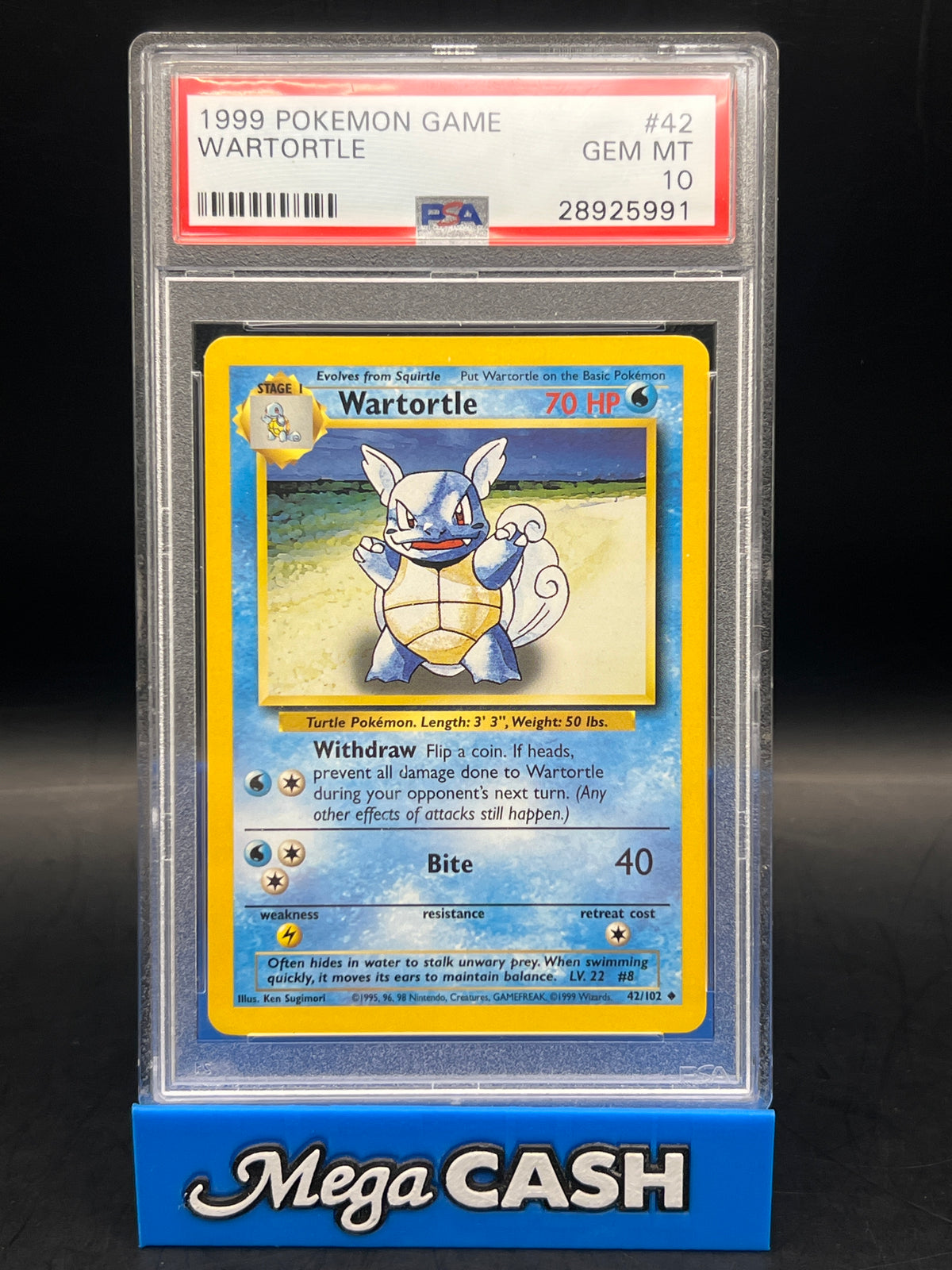 PSA 10 Wartortle 42/102 Base Set