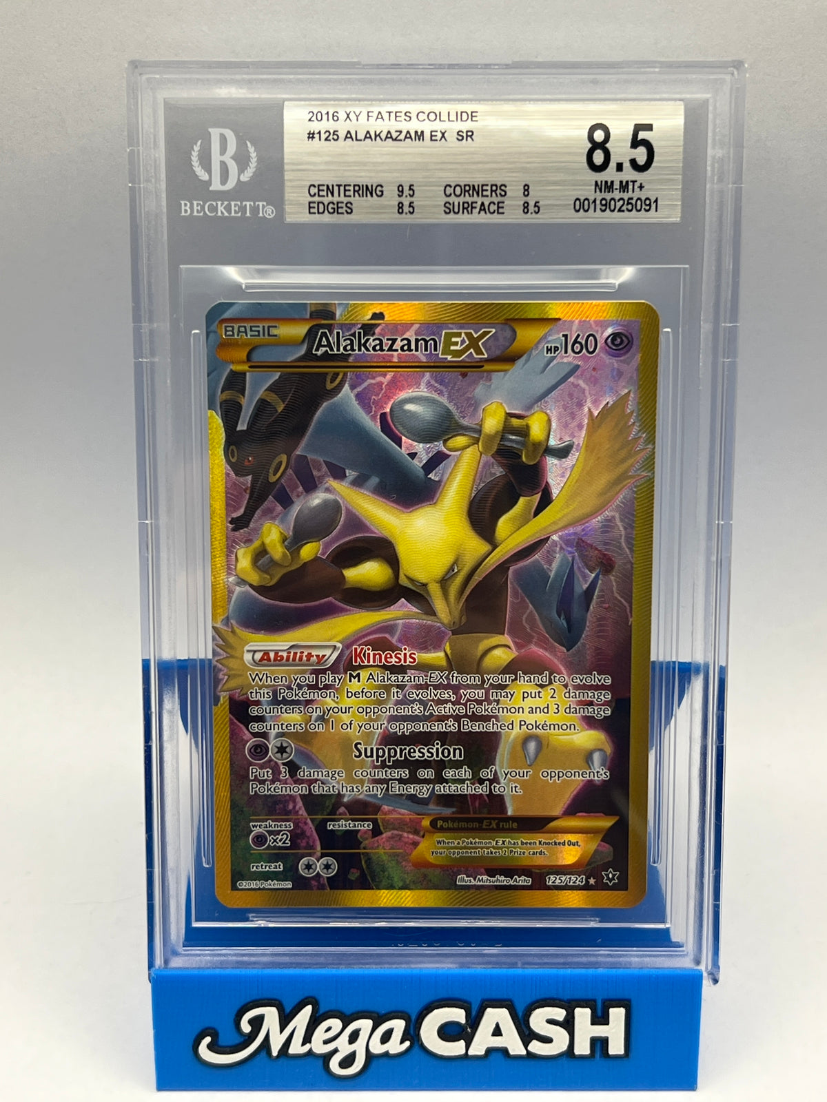 Pokémon - BGS 8.5 Alakazam Ex 125/124 Fates Collide