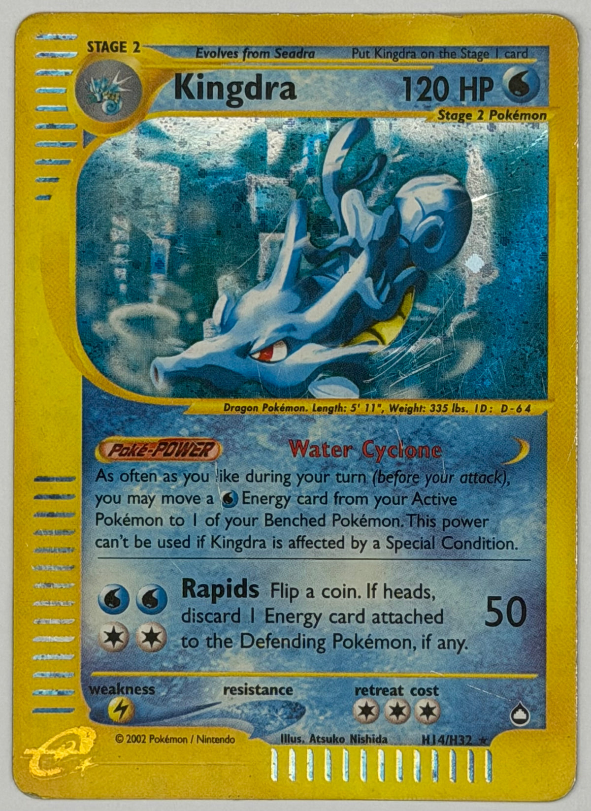Pokemon Kingdra H14/H32 Aquapolis HP