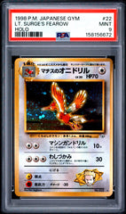 Pokemon PSA 9 Lt. Surge’s Fearow 022 Holo Gym Japanese