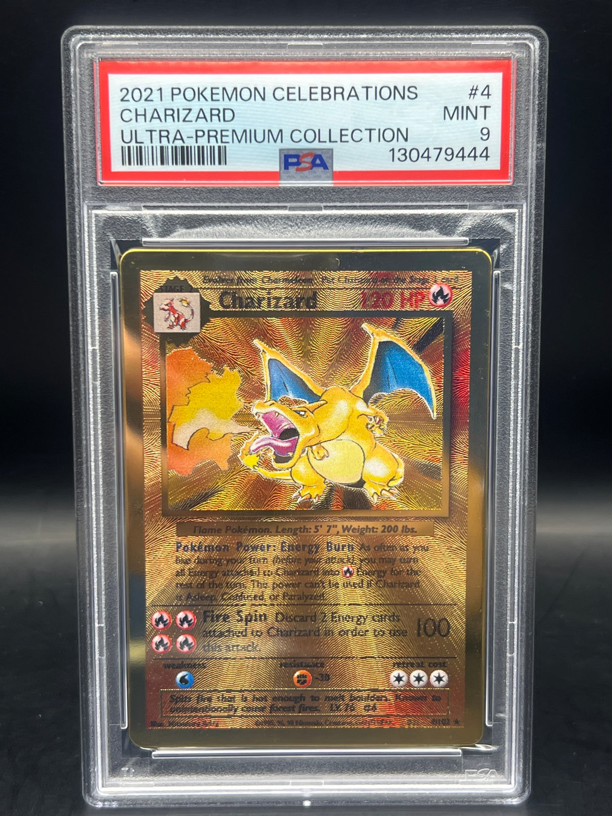 PSA 9 Celebration Metal Charizard 4/102 Promo Celebration UPC Promo