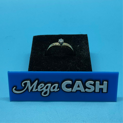 Ladies 18ct With Diamond Solid Gold Ring Size 7.75 / Size P/ 16-56